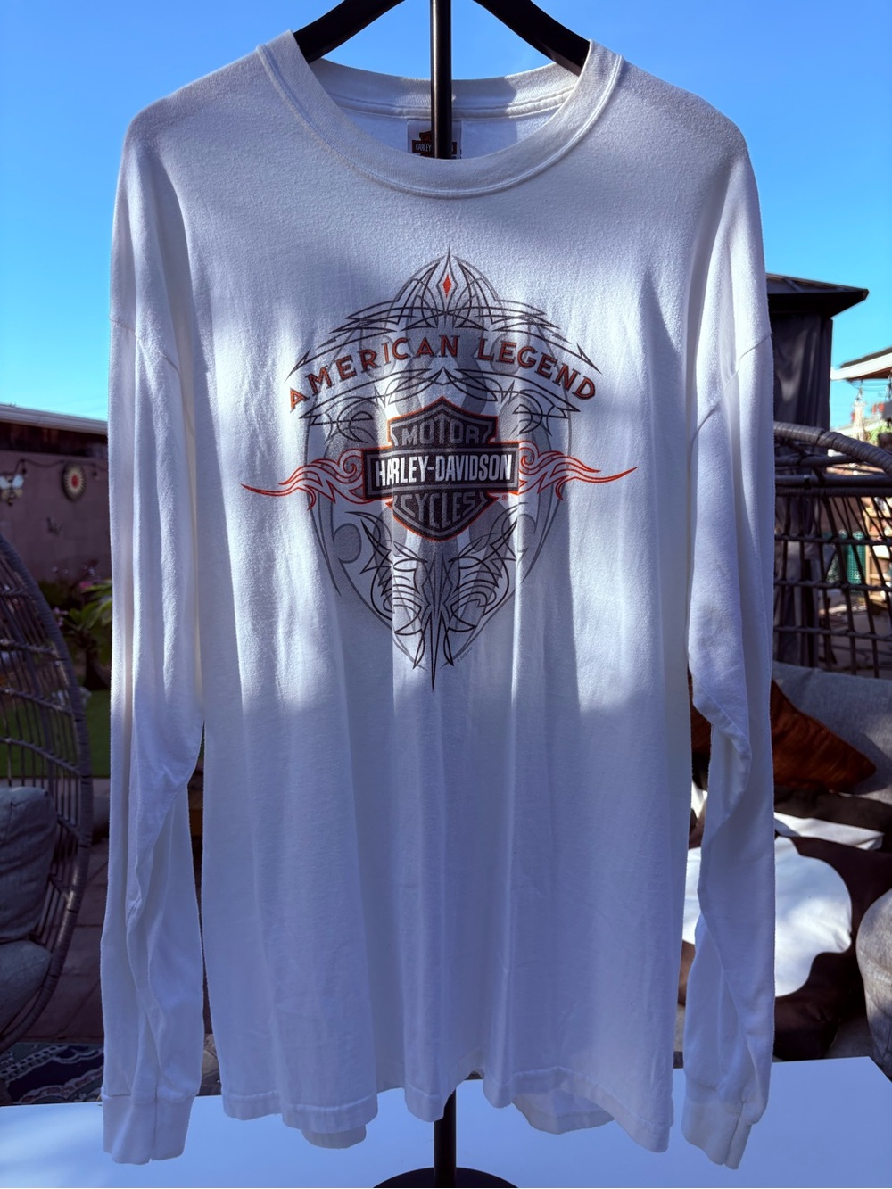 Vintage 2003 Harley-Davidson Men’s White Long Sleeve Graphic Tee